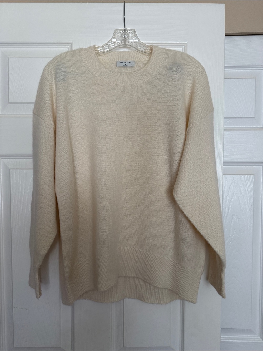 Aritzia Babaton Light Birch Oversized Cashmere Sweater S